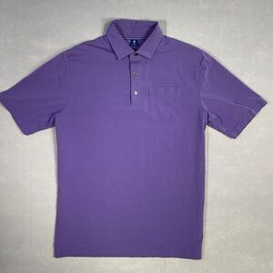 Foot Joy Polo Shirt Men Medium 1857 Purple Athleisure Wicking Activewear Classic